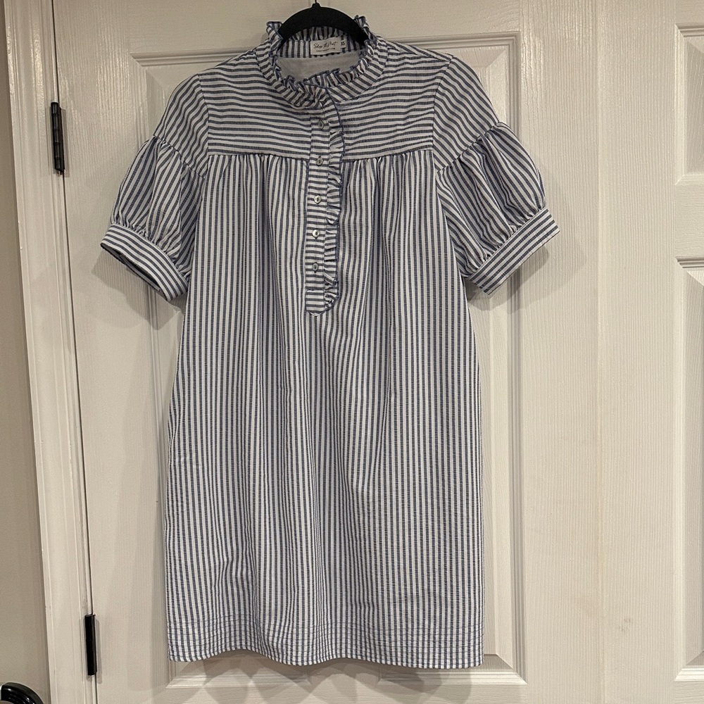 Striped Blue Mini Dress
